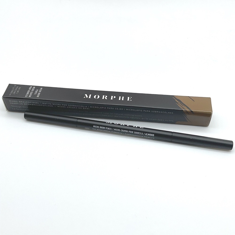 Morphe Micro Brow Pencil Almond Retractable‎ Ultra Fine Eyebrow Definer New